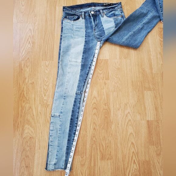 BLANKNYC Reade Patchwork Crop Skinny Denim Sz 27 - Picture 9 of 12